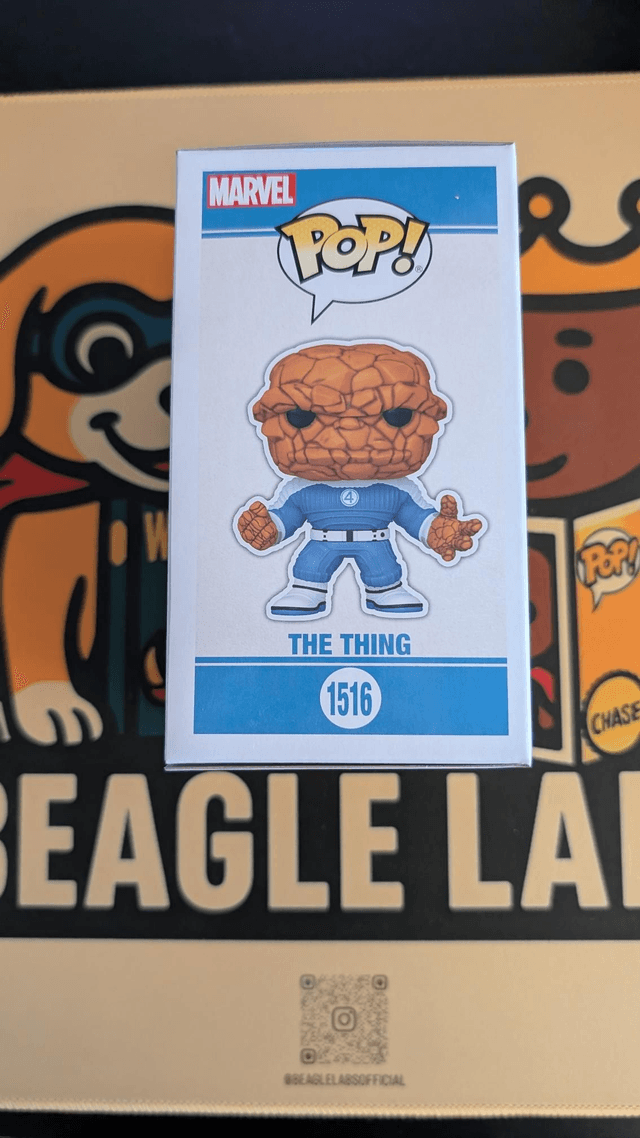 Funko Pop Marvel Fantastic Four The Thing 1516 Signed by Ebon Moss Bachrach with Beckett COA