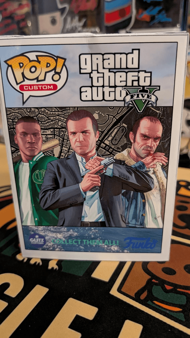 Custom Funko Pop GTA V Michael Signed by Ned Luke With SWAU COA