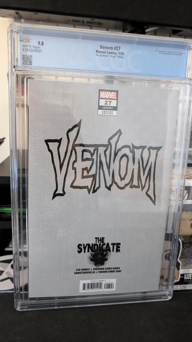 CGC Graded Comic 9.8 Marvel Venom #27 with Black Widow Syndicate Virgin Edition 