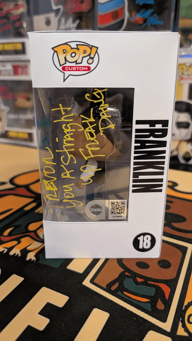 Custom Funko Pop GTA V Franklin Signed by Shawn Fonteno with SWAU COA