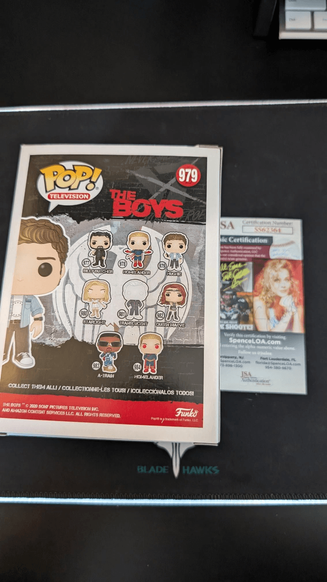 Funko Pop The Boys Hughie 979 Signed By Jack Quaid with JSA COA 