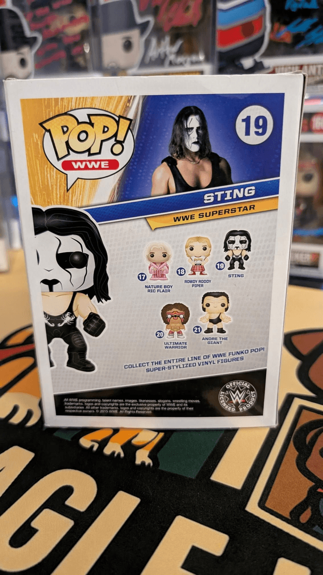 Funko Pop WWE Sting 19 Signed with SWAU COA