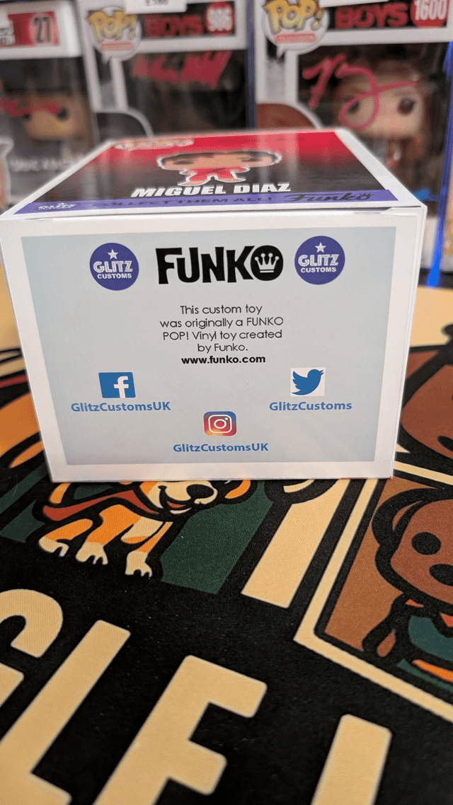 Custom Funko Pop Cobra Kai Miguel Diaz Signed by Xolo Mariduena with SWAU COA 