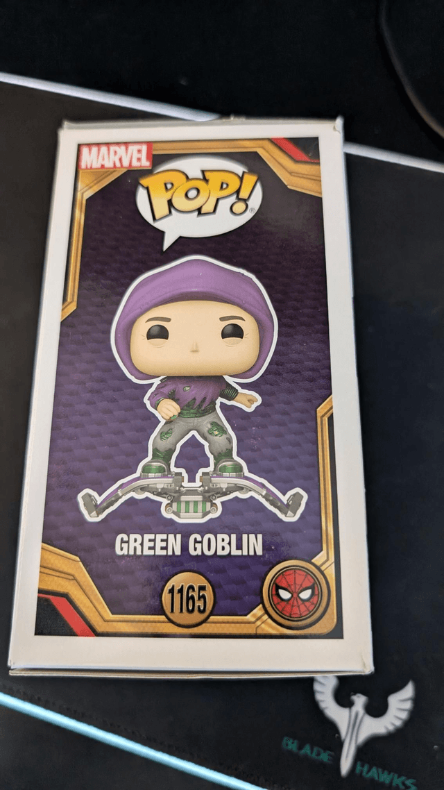 Funko Pop Marvel Spider-Man No Way Home Green Goblin 1165 Signed By Willem Dafoe with ACOA