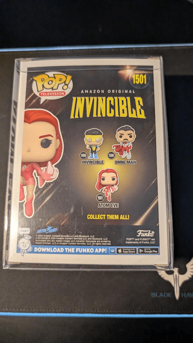 Funko Pop Invincible Atom Eve 1501 Signed By Gillian Jacobs with SWAU Authentication 