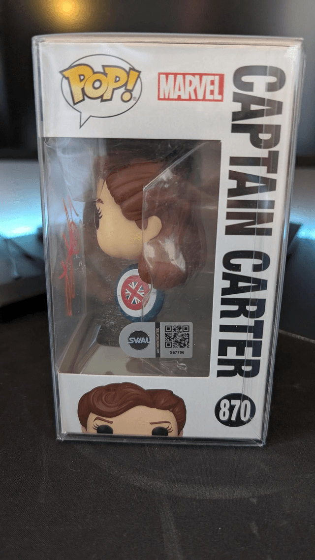 Funko Pop Marvel What If Captain Carter 870 Signed By Hayley Atwell 