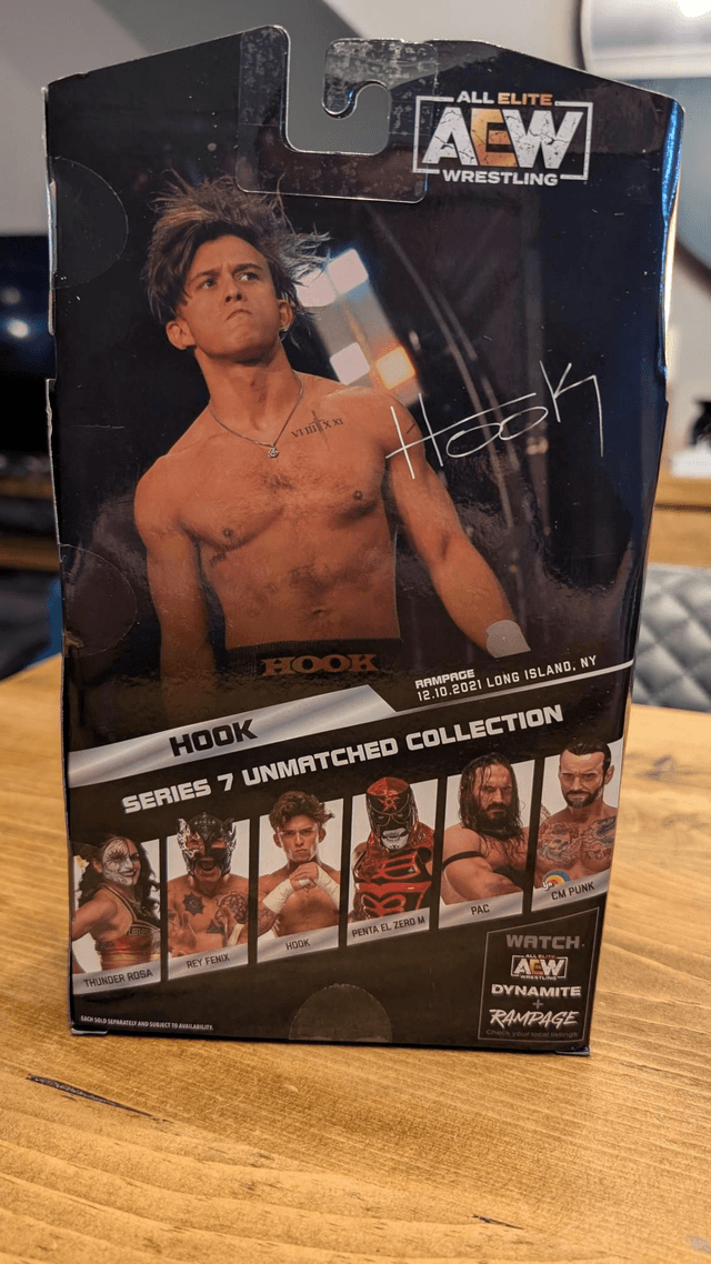 AEW Signed Unmatched Series 7 Hook #53 with Beckett Authentication WWE