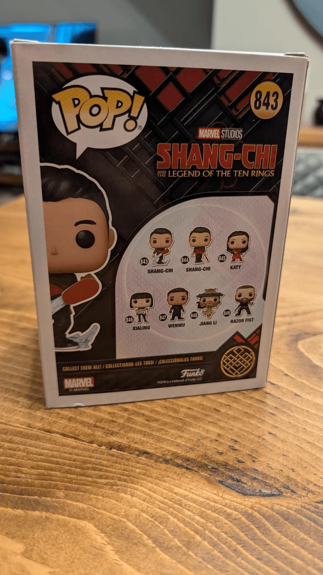 Funko Pop Marvel Shang-Chi 844 Signed by Simu Lou with Beckett Witnessed Authentication