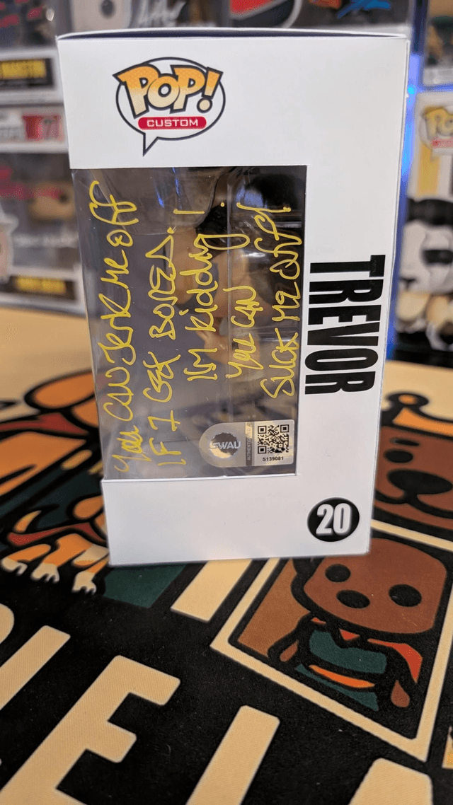 Custom Funko Pop GTA V Trevor Signed by Steven Ogg with SWAU COA