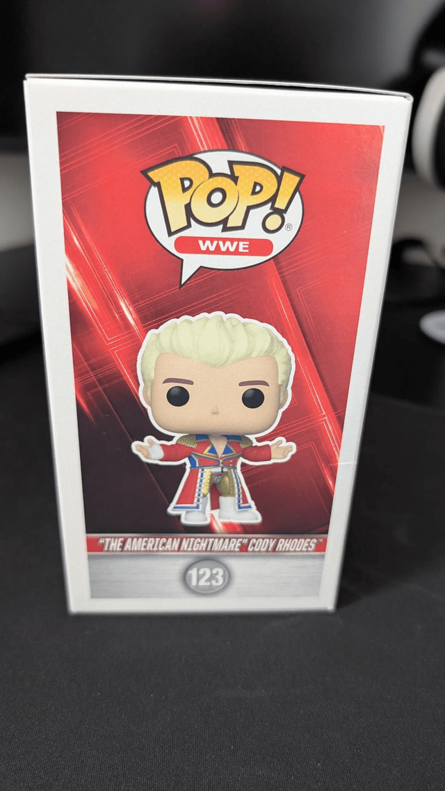 Funko Pop WWE Cody Rhodes 123 Signed with JSA Witnessed COA 