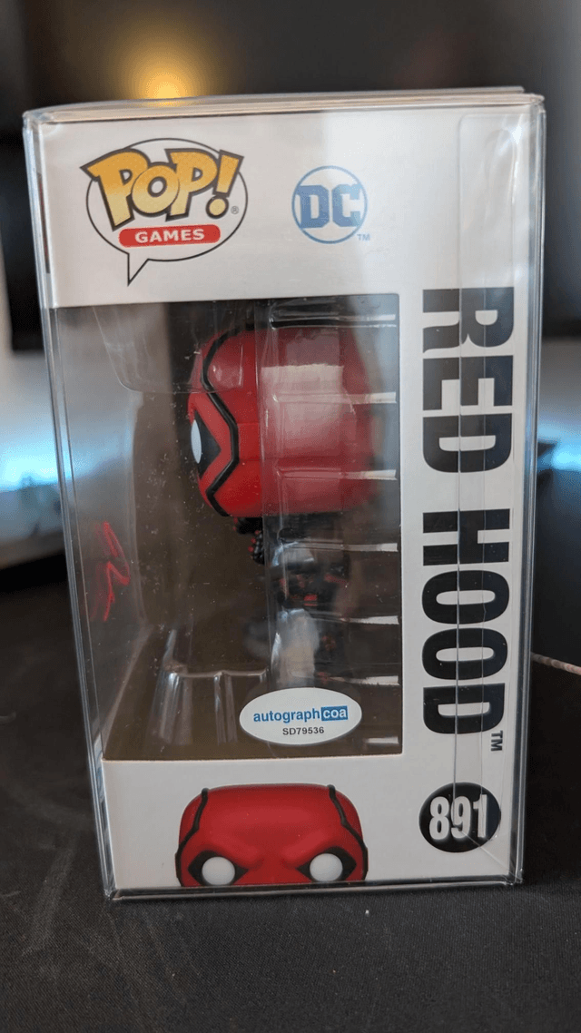 Funko Pop DC Batman Gotham Knights Red Hood 891 Signed By Curran Walters with ACOA