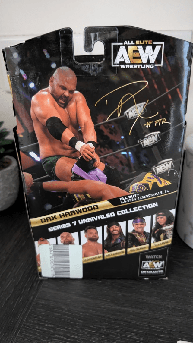 AEW Signed Unrivaled Series 7 Dax Harwood #54 Figure with SWAU Authentication 