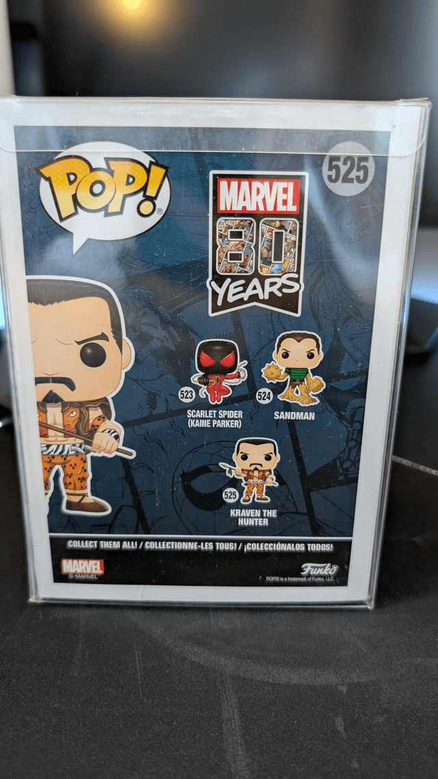 Funko Pop Marvel Kraven The Hunter 525 Signed By Aaron Taylor-Johnson with ACOA