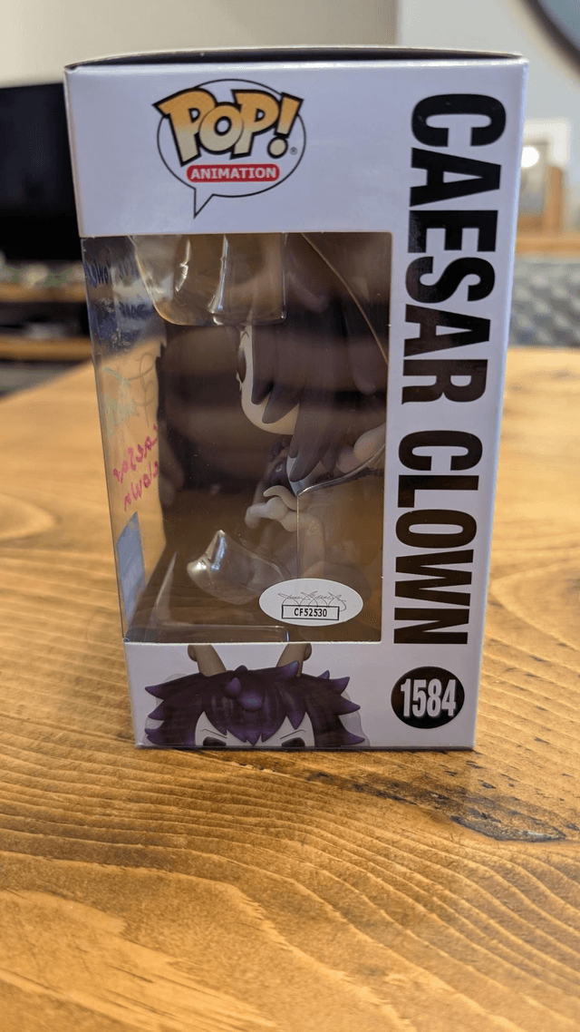 Funko Pop One Piece Caesar Clown 1584 Signed by Jerry Jewell with JSA COA