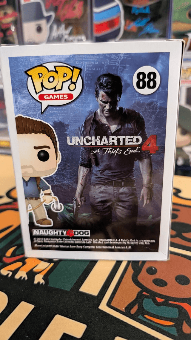 Funko Pop Uncharted 4 Nathan Drake 88 Signed by Nolan North With SWAU COA 
