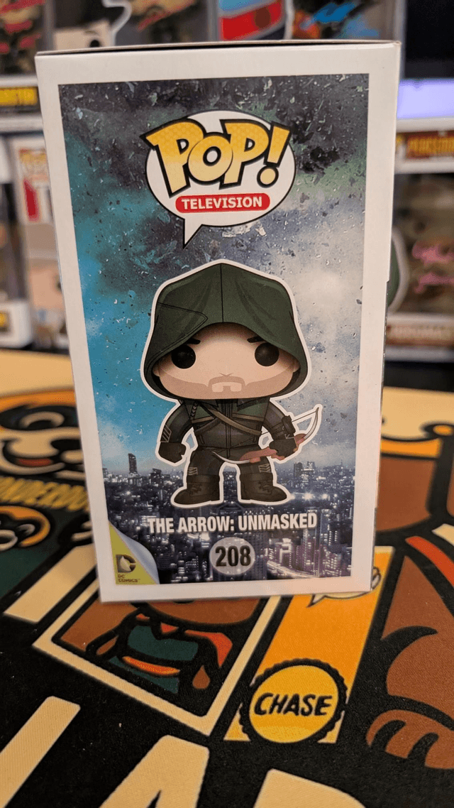 Funko Pop DC Arrow Oliver Queen Unmasked 208 Signed By Stephen Amell with SWAU COA 