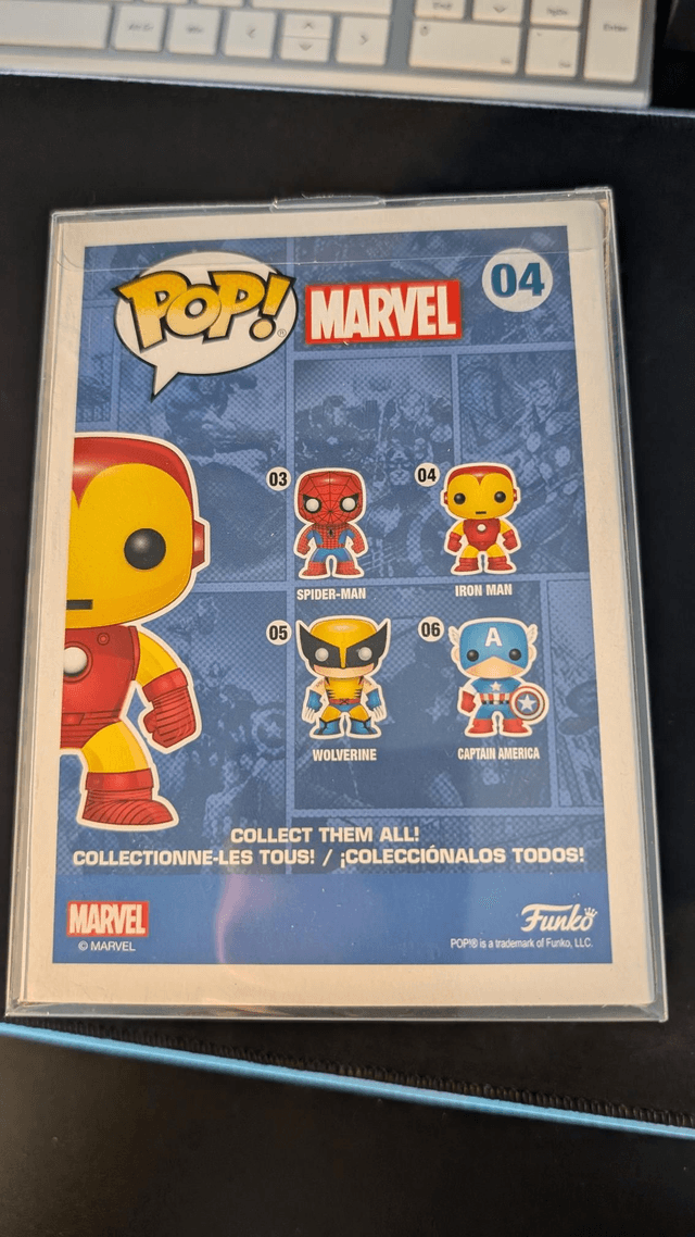 Funko Pop Marvel Iron Man 04 Signed By Adrian Pasdar With JSA COA 