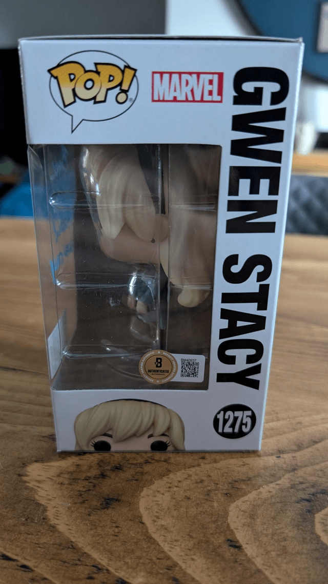 Funko Pop Marvel Gwen Stacey 1275 Signed by Bryce Dallas Howard with Beckett Authentication 