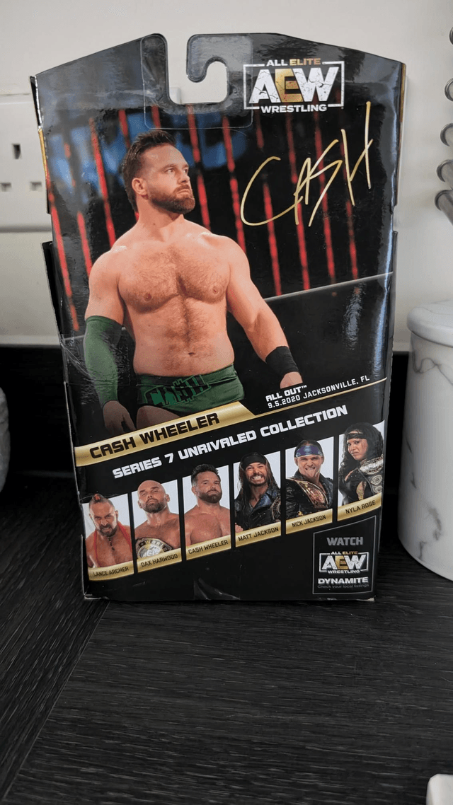 AEW Signed Unrivaled Series 7 Cash Wheeler #55 Figure with SWAU Authentication 