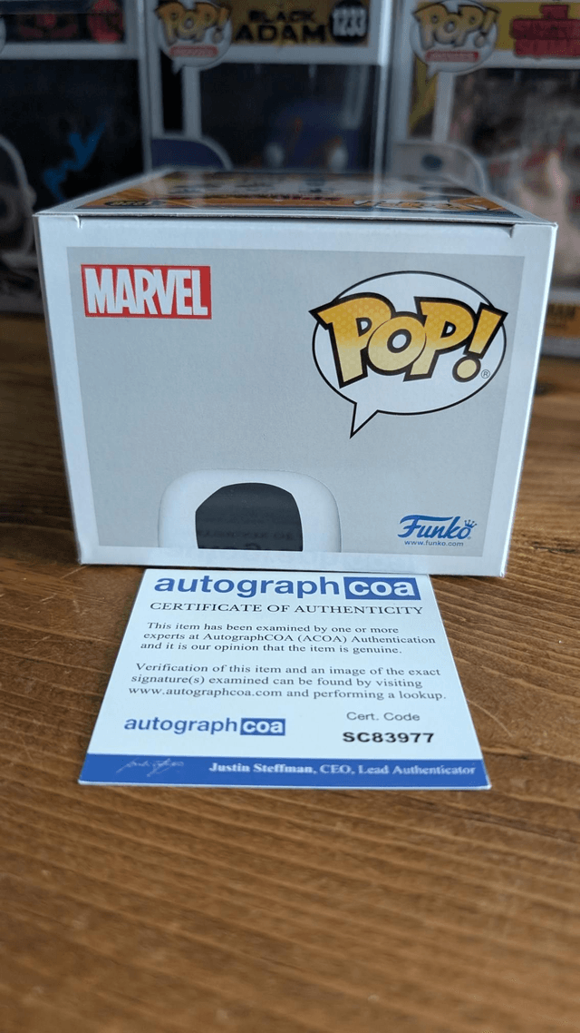 Funko Pop Marvel Spider-Man Across the Spider-verse The Spot 1226 Signed By Jason Schwartzman with ACOA