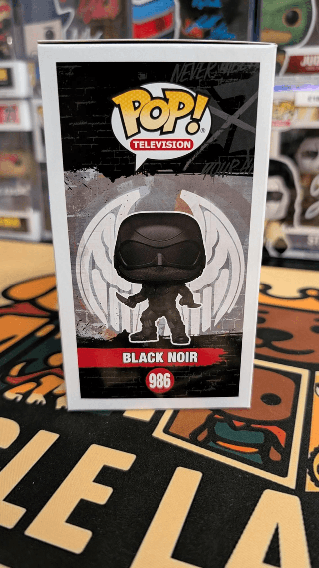 Funko Pop The Boys Black Noir 986 Signed By Nathan Mitchell with SWAU COA