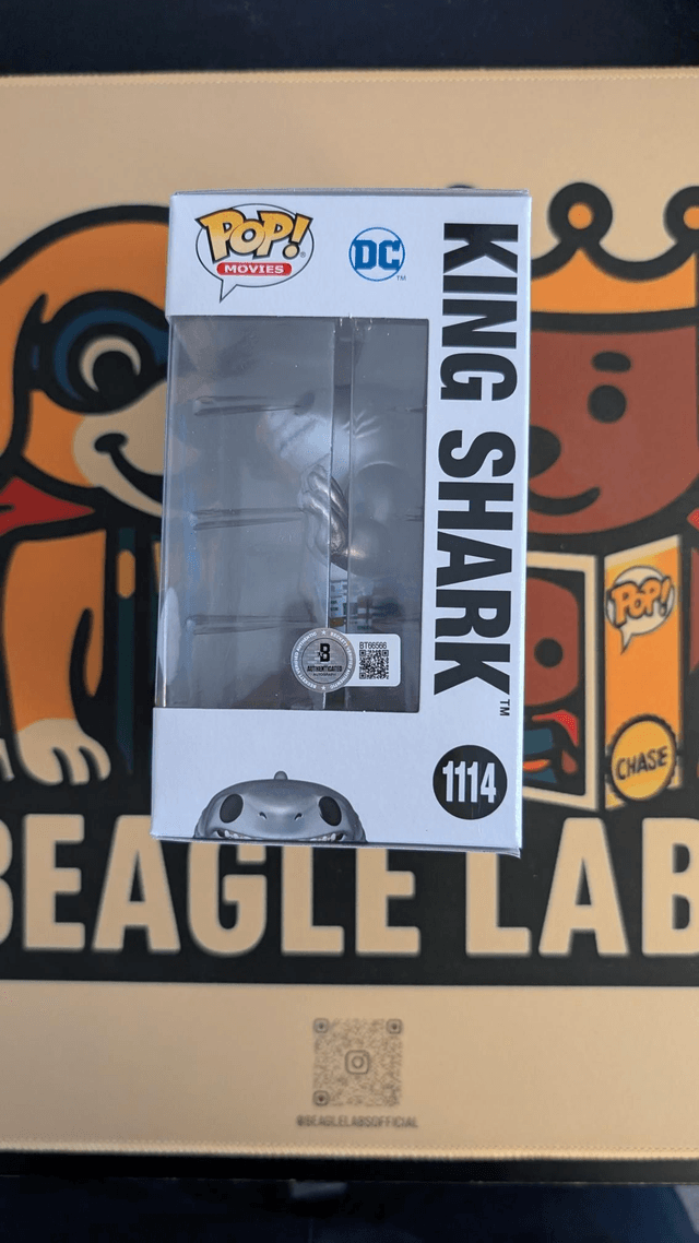 Funko Pop DC Suicide Squad King Shark 1114 Signed By Steve Agee with Beckett COA
