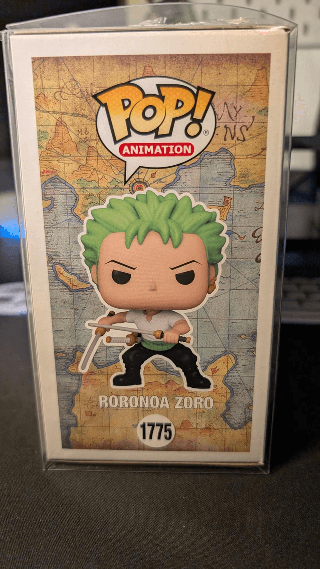 Funko Pop One Piece Roronoa Zoro Signed by Christopher Sabat with OC Celebrity Marketing Authentication 
