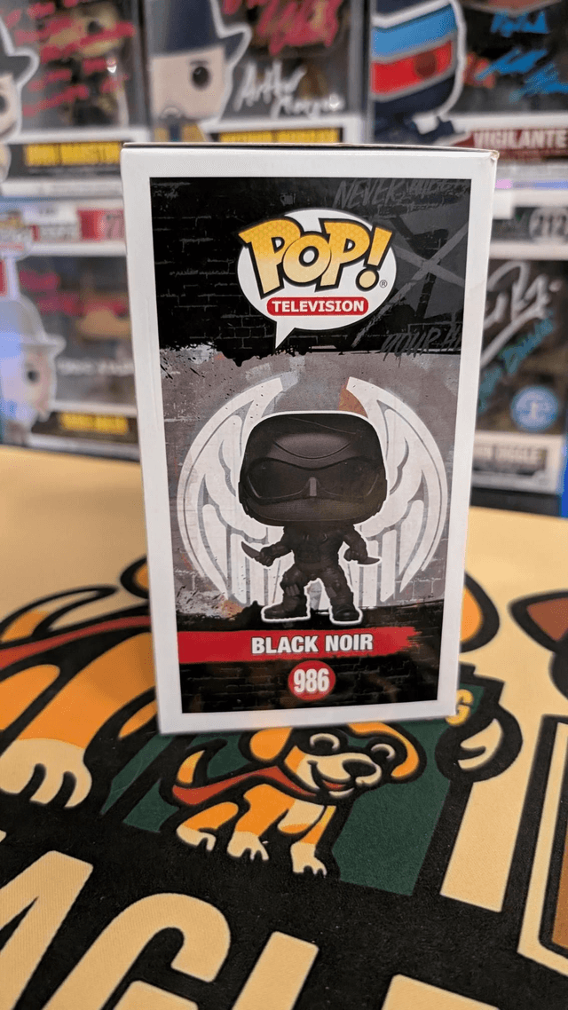 Funko Pop The Boys Black Noir 986 Signed By Nathan Mitchell with SWAU COA