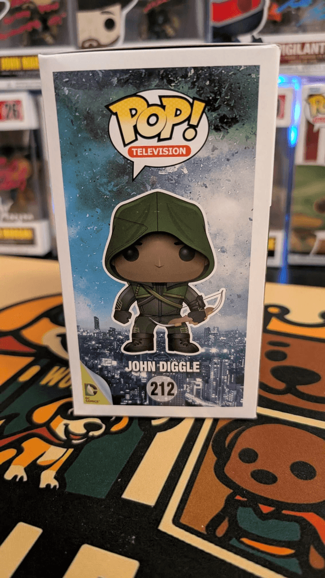 Funko Pop DC Arrow John Diggle 212 Signed By David Ramsey with SWAU COA 