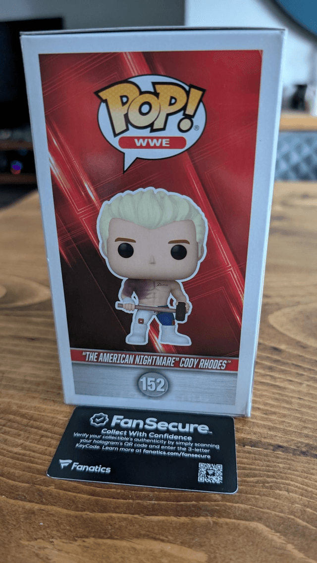 Funko Pop WWE Cody Rhodes 152 Signed with Fanatics Authentication