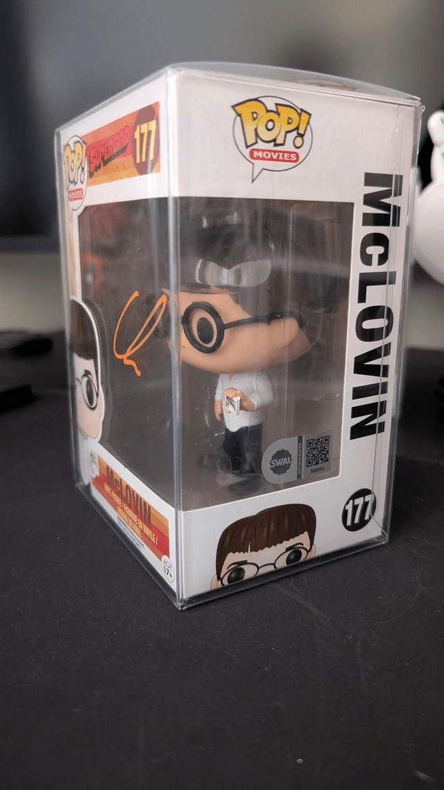 Funko Pop Superbad Mclovin Signed by Christopher Mintz-Plasse with Beckett Authentication 