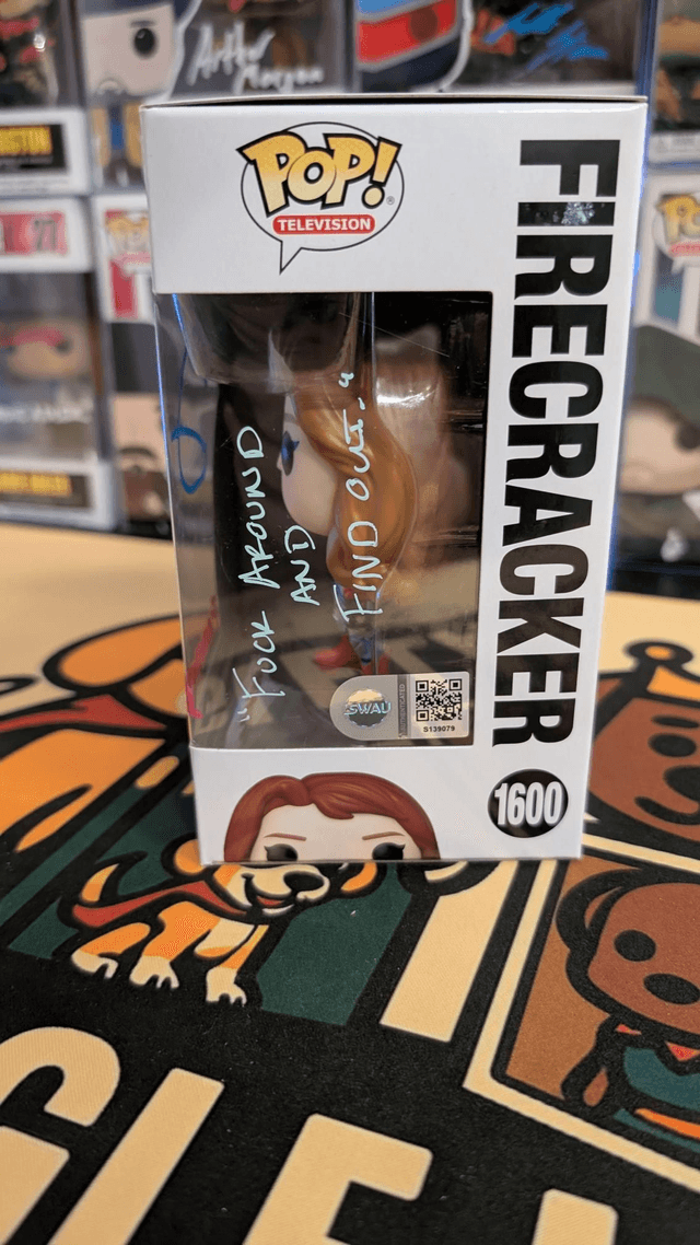 Funko Pop The Boys Firecracker 1600 Signed By Valorie Curry with SWAU COA