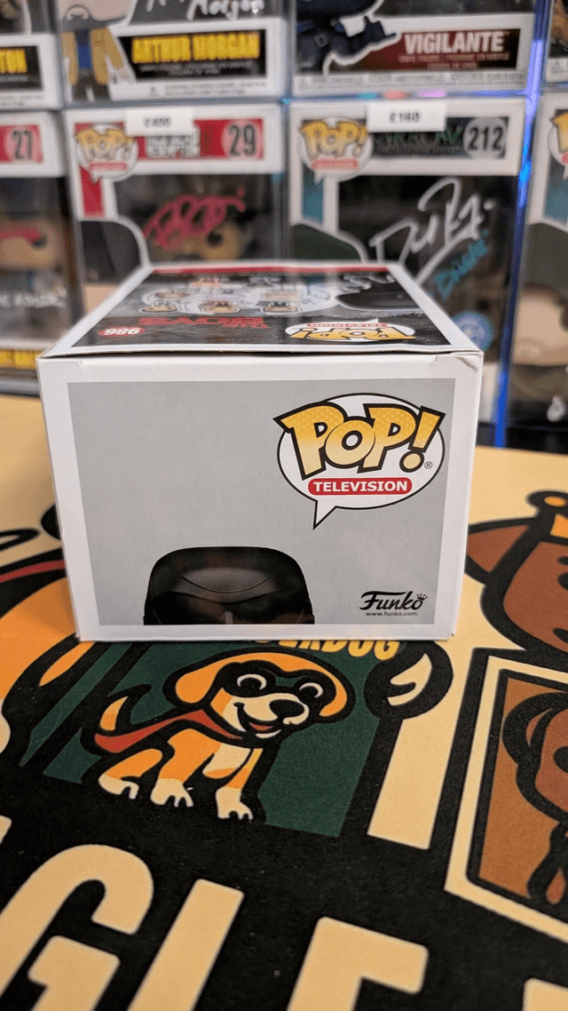 Funko Pop The Boys Black Noir 986 Signed By Nathan Mitchell with SWAU COA