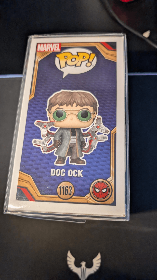 Funko Pop Marvel Spider-Man No Way Home Doc Ock 1163 Signed By Alfred Molina with PSA Authentication 