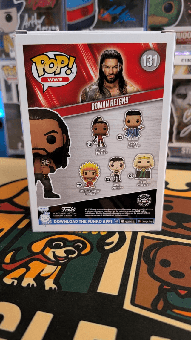 Funko Pop WWE Roman Reigns Signed with Fanatics COA 