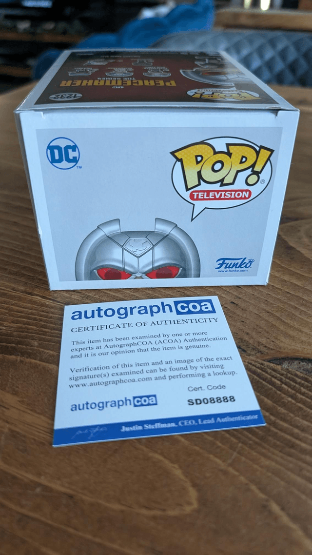 Funko Pop DC Peacemaker with Eagly 1232 Signed by John Cena with ACOA