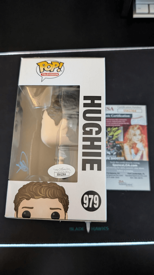 Funko Pop The Boys Hughie 979 Signed By Jack Quaid with JSA COA 