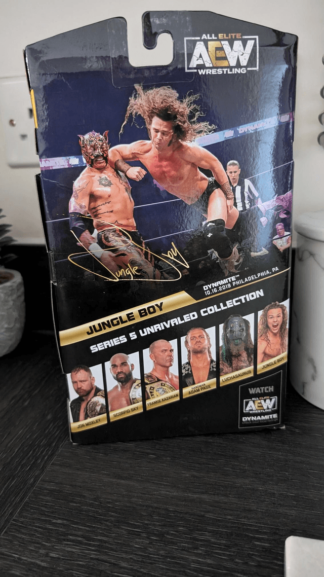 AEW Signed Unrivaled Series 5 Jungle Boy Jack Perry #42 Figure with SWAU Authentication