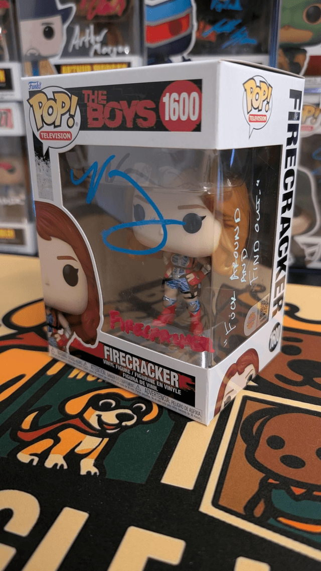 Funko Pop The Boys Firecracker 1600 Signed By Valorie Curry with SWAU COA