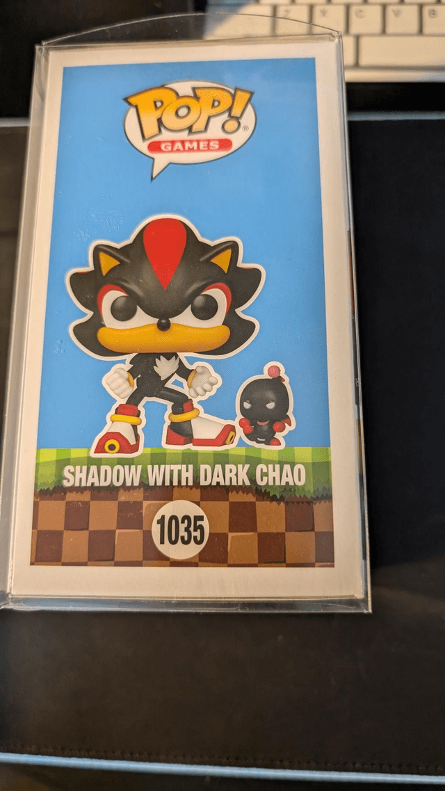 Funko Pop Sonic The Hedgehog Shadow and Dark Chao 1035 Signed By David Humphrey with SWAU Authentication 