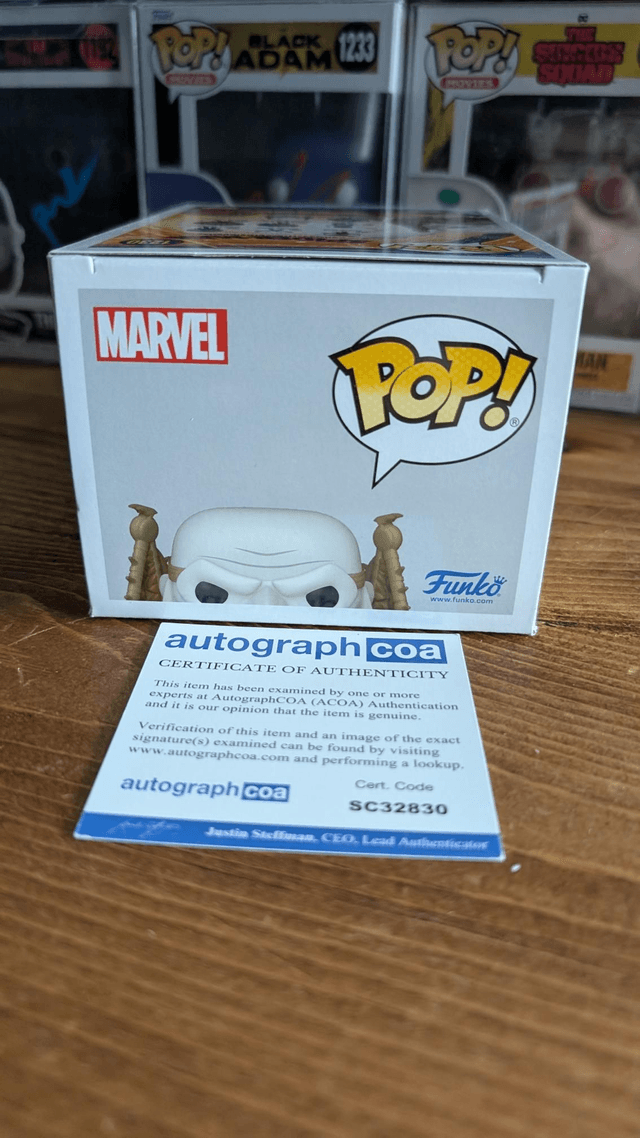 Funko Pop Marvel Spider-Man Across the Spider-verse Medieval Vulture 1230 Signed by Jorma Taccone with ACOA