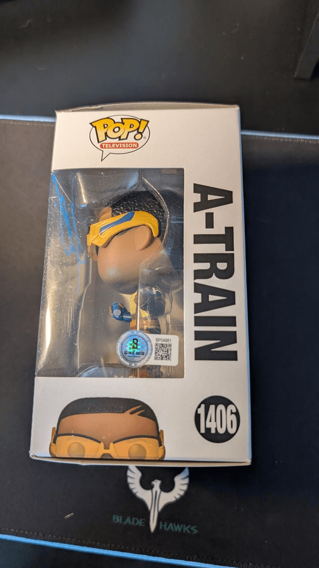 Funko Pop The Boys A-Train 1406 Signed By Jessie T. Usher with Beckett Authentication 