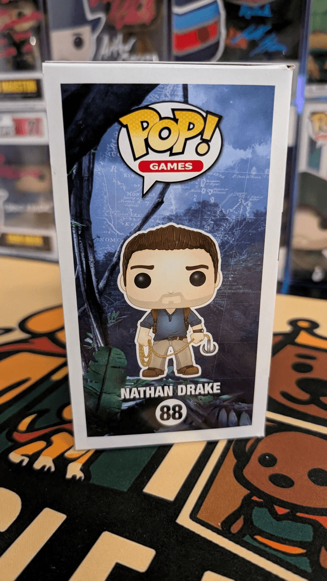 Funko Pop Uncharted 4 Nathan Drake 88 Signed by Nolan North With SWAU COA 