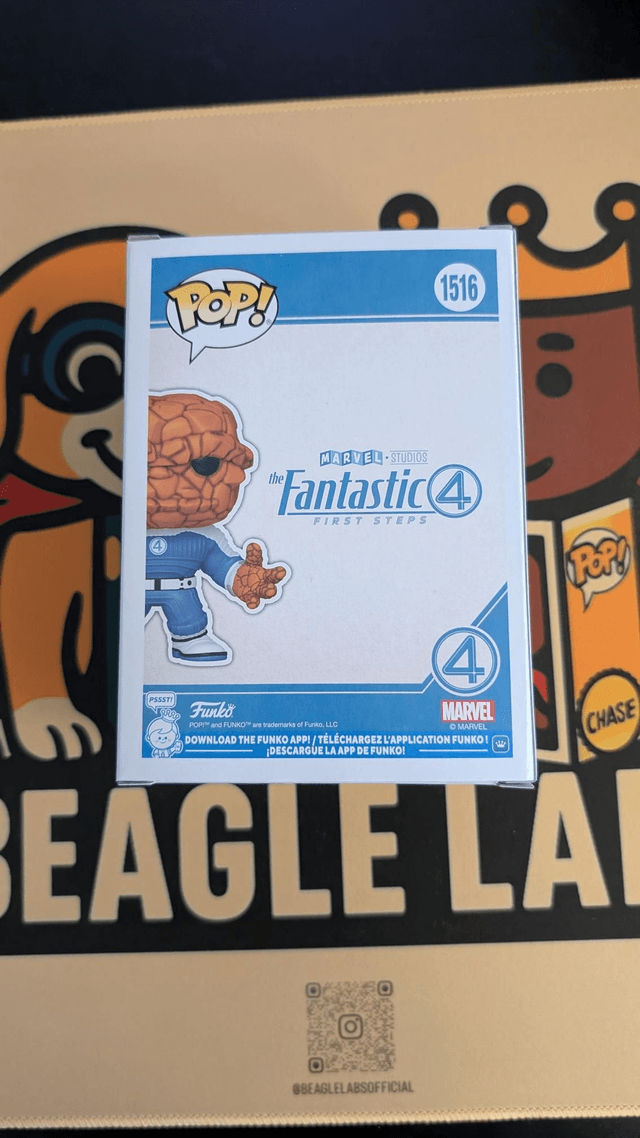 Funko Pop Marvel Fantastic Four The Thing 1516 Signed by Ebon Moss Bachrach with Beckett COA