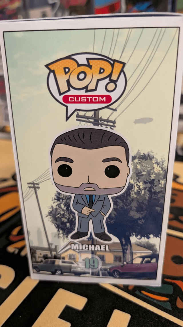 Custom Funko Pop GTA V Michael Signed by Ned Luke With SWAU COA