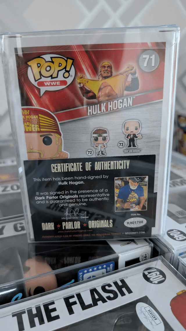 Funko Pop WWE Hulk Hogan 71 Signed with SWAU Authentication