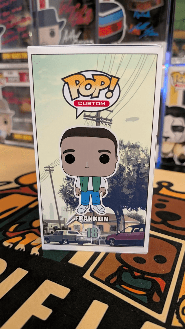 Custom Funko Pop GTA V Franklin Signed by Shawn Fonteno with SWAU COA