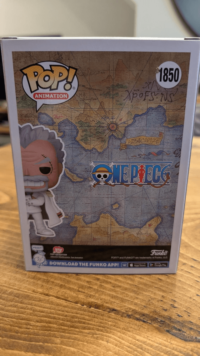 Funko Pop One Piece Monkey D Garp 1850 Signed by Vincent Regan with SWAU Authentication