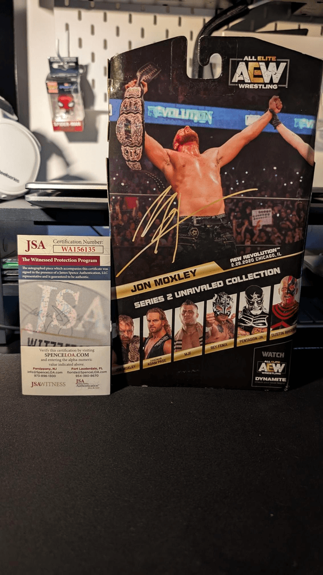 AEW Signed Unrivaled Series 2 Jon Moxley #10 Figure with JSA COA