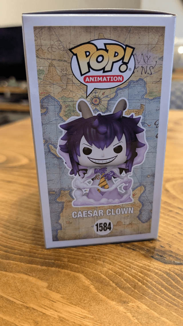 Funko Pop One Piece Caesar Clown 1584 Signed by Jerry Jewell with JSA COA